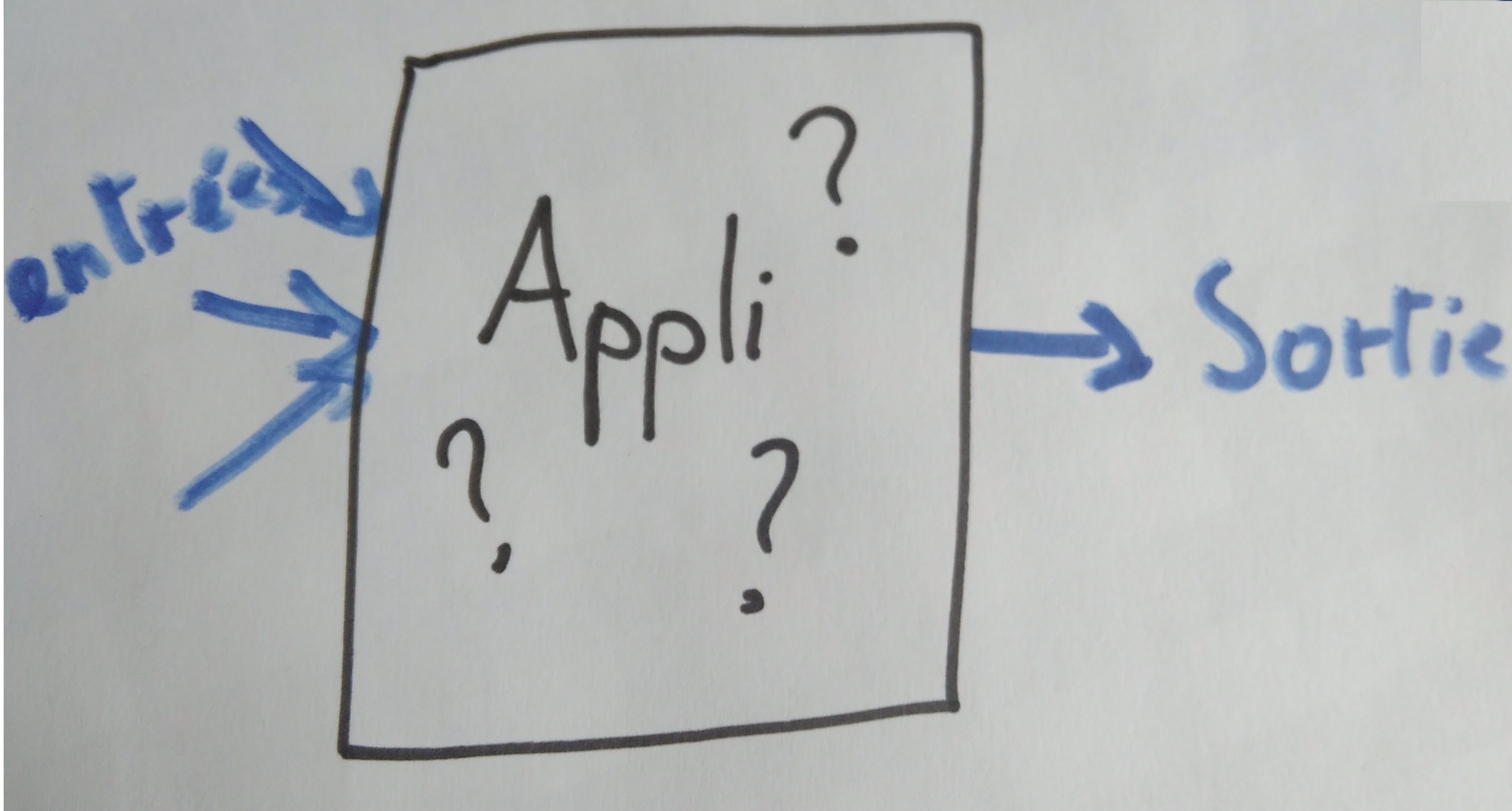 inputs goes to black-box, ouput goes